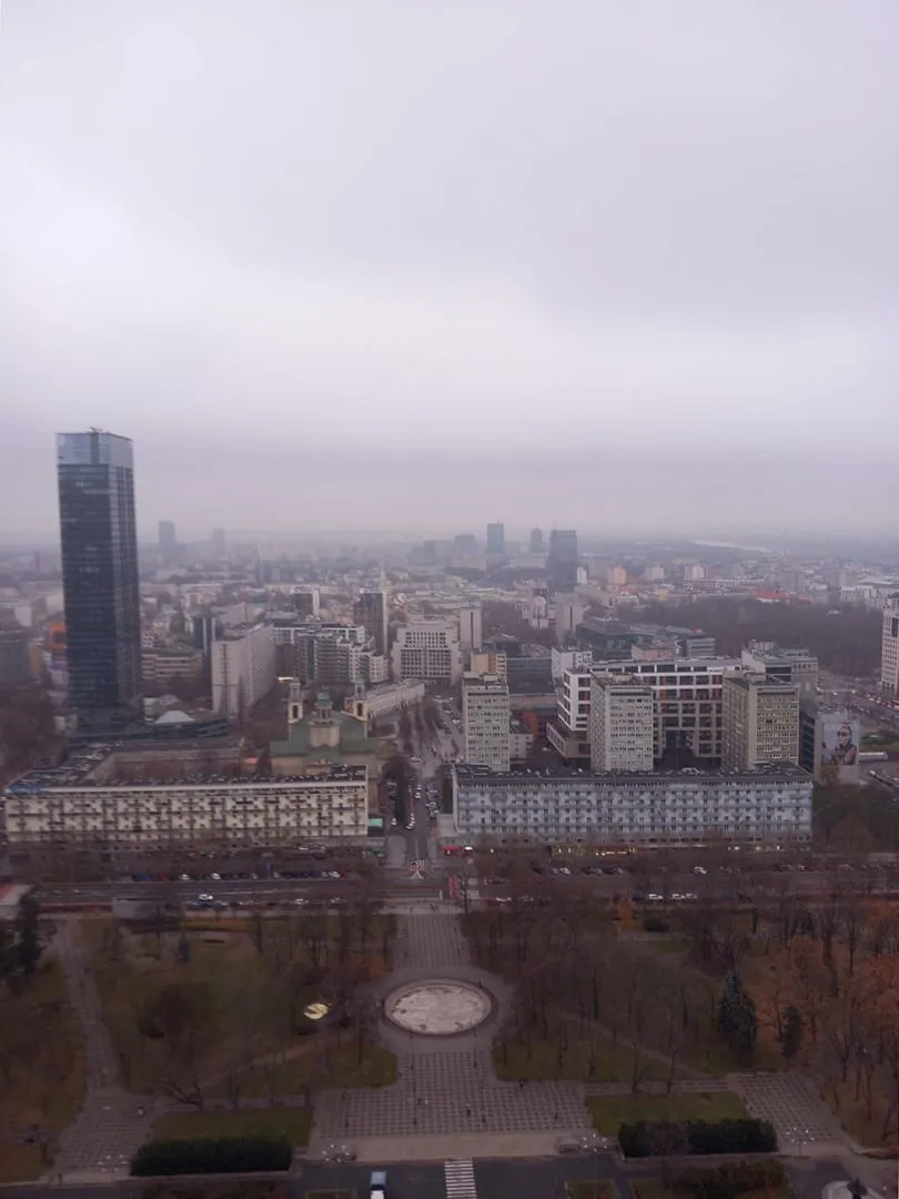 View of Warsaw from the Palace of Culture